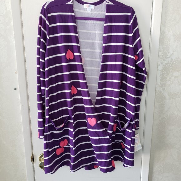 Dark Purple Caroline Cardigan - Picture 1 of 5